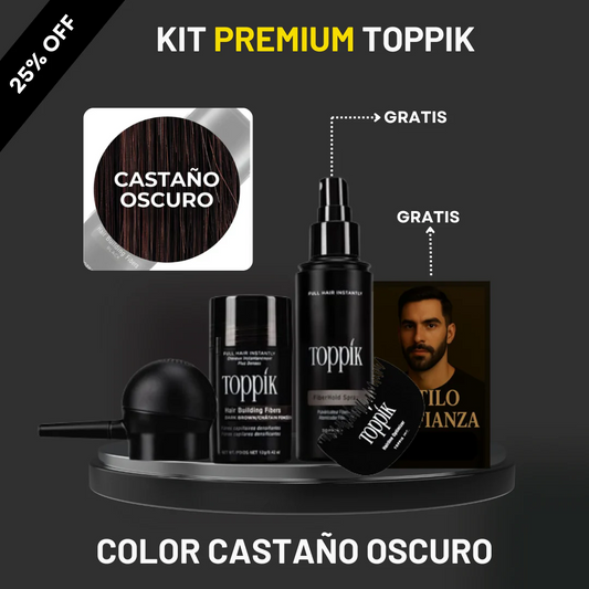 🎁 Kit Premium Toppik + Cobertura Total: Barba, Entradas y Canas en 30 Segundos
