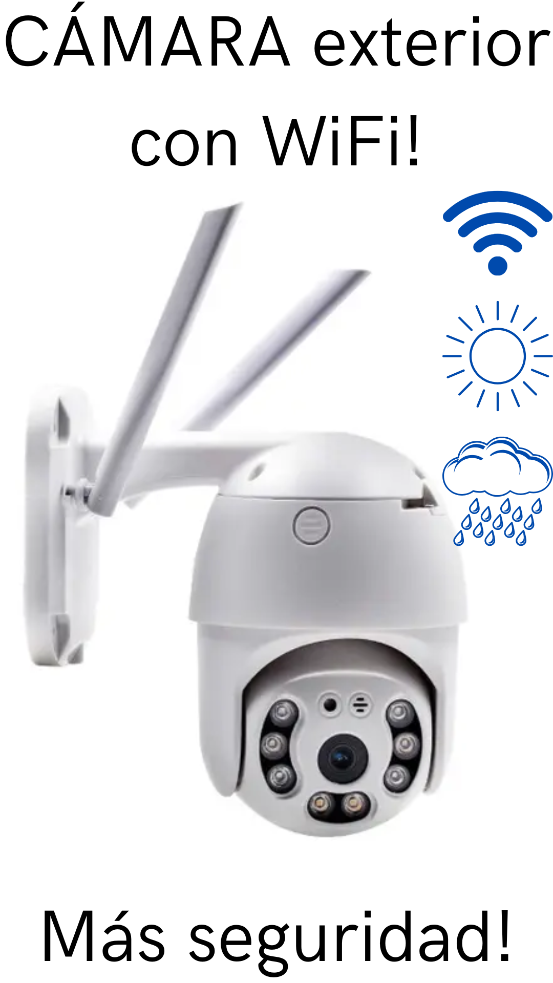 CÁMARA EXTERNA WIFI SIN CABLES