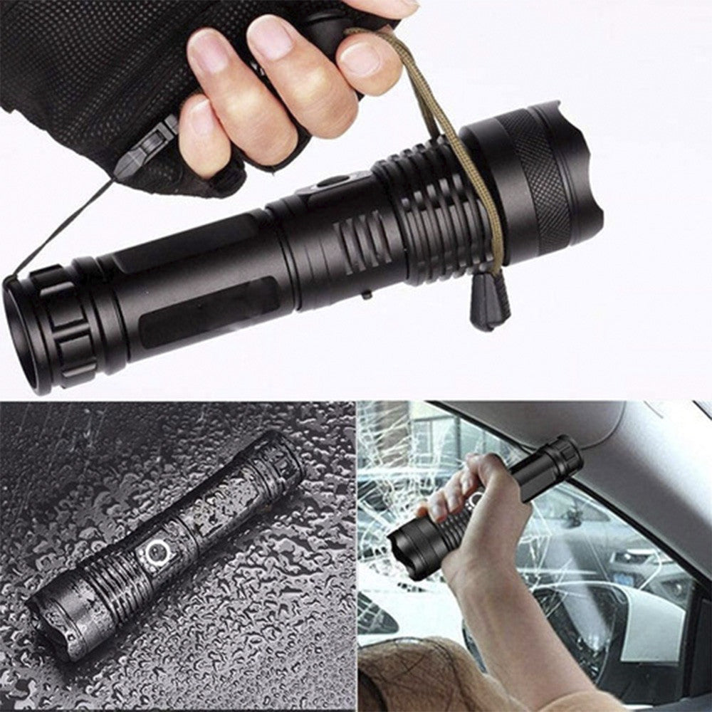 Ilumina con Fuerza Militar – Linterna Táctica T9, Potencia en tus Manos